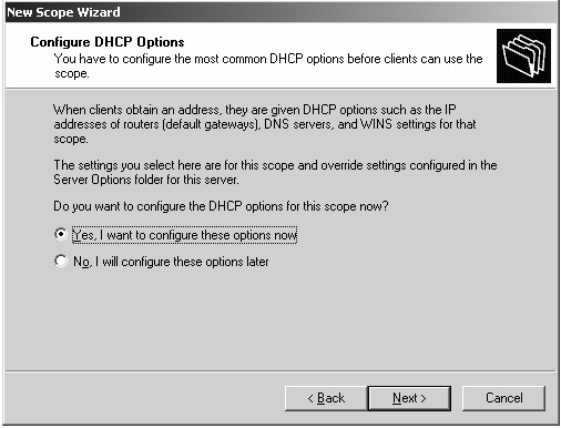 DHCP Active Scope